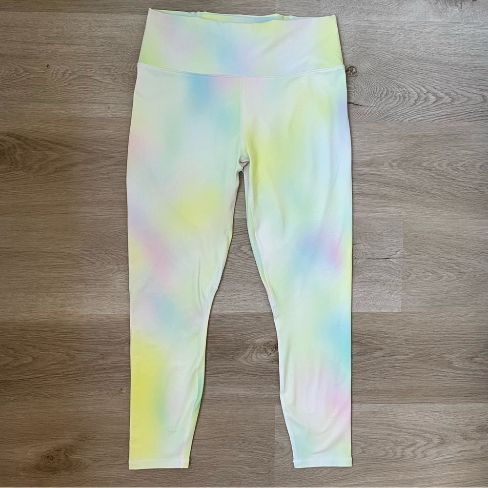 Fabletics Boost PowerHold High-Waisted 7/8 Legging, Blur/Lemon Crème - Picture 7 of 14
